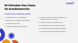 Voicebot Use Cases im Kundenservice